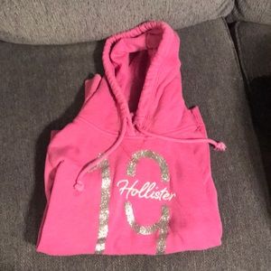 Pink hollister hoodie